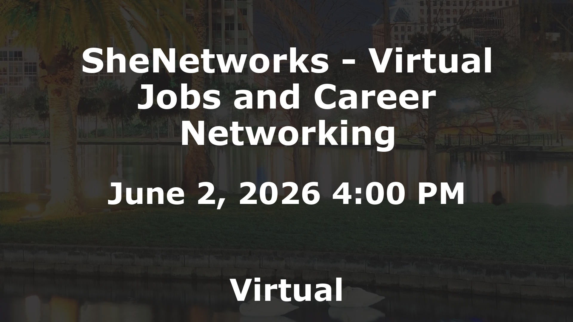 SheNetworks - Virtual Jobs and Career Networking event image